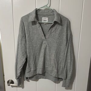 Gray Aerie Collared Sweatshirt